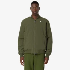 K-Way AORELIAN ST WARM REVERSIBLE Greencypress-beigegrey