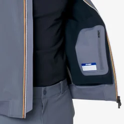 New K-Way ARSENE BONDED Greybluea-blued