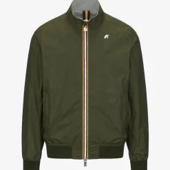 K-Way ARSENE PLUS.2 REVERSIBLE Greenc-beigel