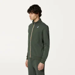 Outlet K-Way AUGUR POLY COTTON Greenblackish