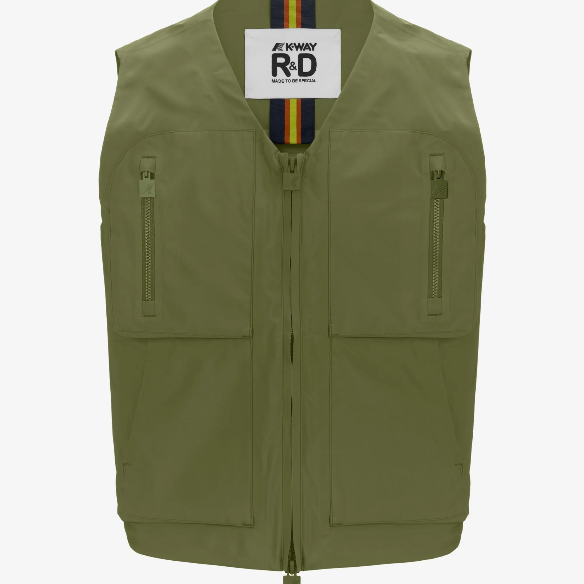 Hot K-Way BARNEL POCKETS BONDED JERSEY Greensphagnum-grey