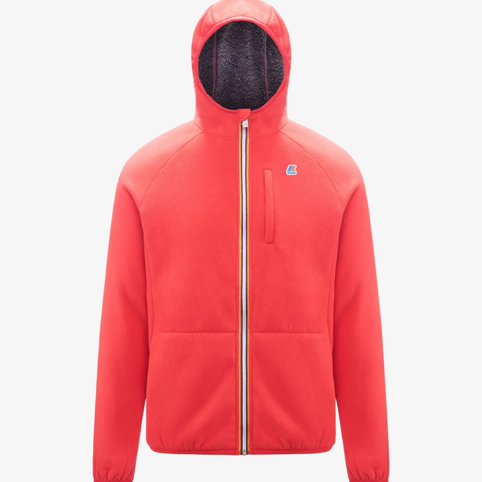 Hot K-Way BEAU ST FUR BONDED Red-greysmk