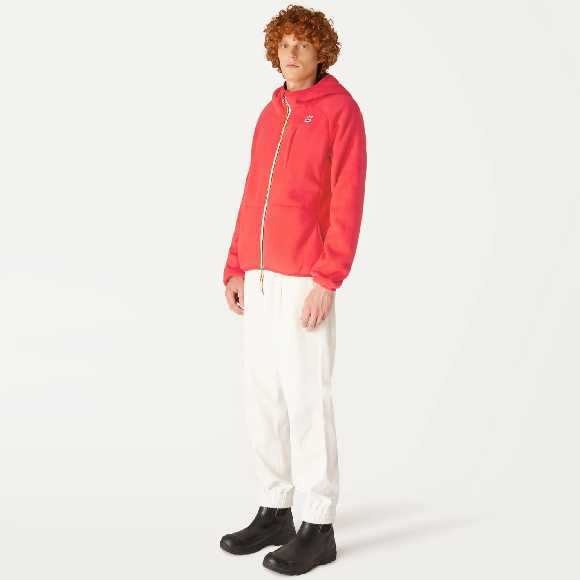 Hot K-Way BEAU ST FUR BONDED Red-greysmk