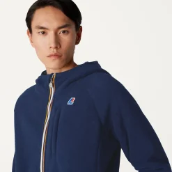 Hot K-Way BEAU ST FUR BONDED Bluedepth-greysmk