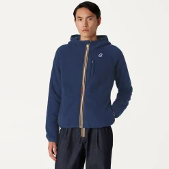 Hot K-Way BEAU ST FUR BONDED Bluedepth-greysmk