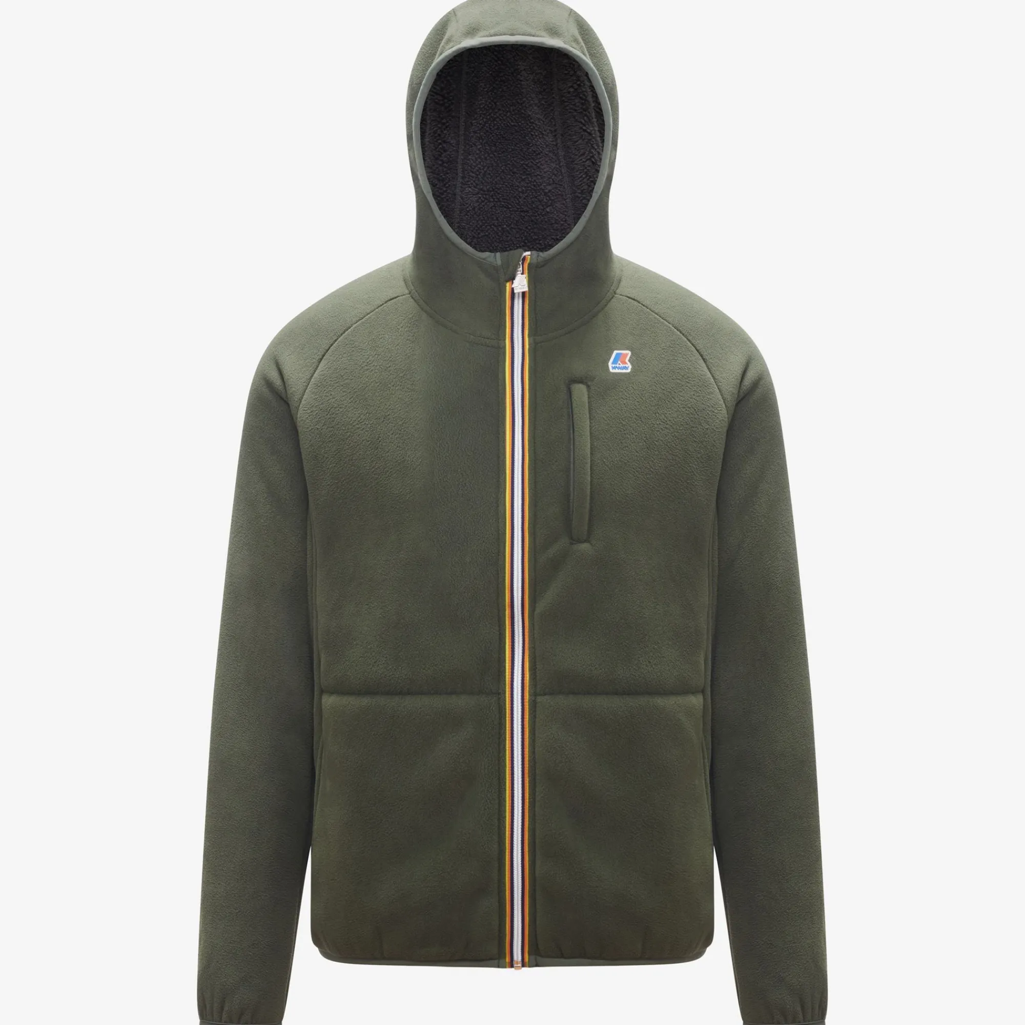 Hot K-Way BEAU ST FUR BONDED Greenblackish-greysmk