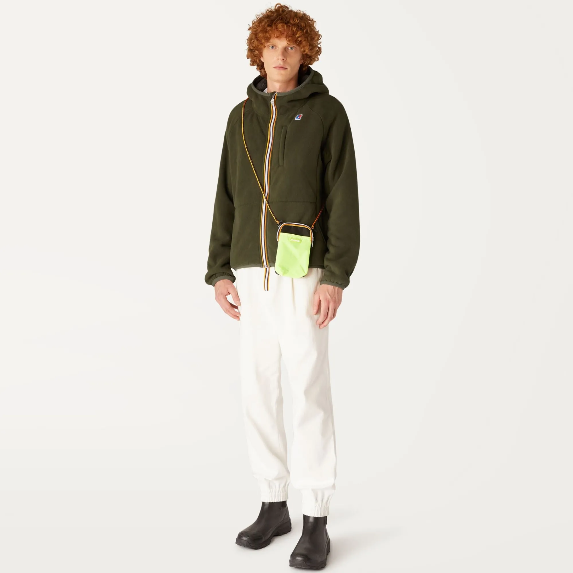 Hot K-Way BEAU ST FUR BONDED Greenblackish-greysmk