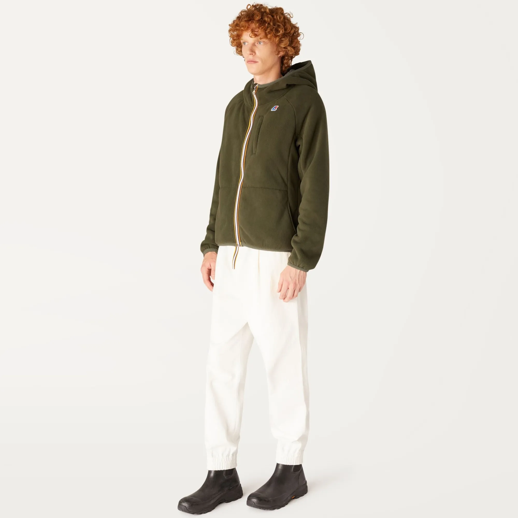 Hot K-Way BEAU ST FUR BONDED Greenblackish-greysmk