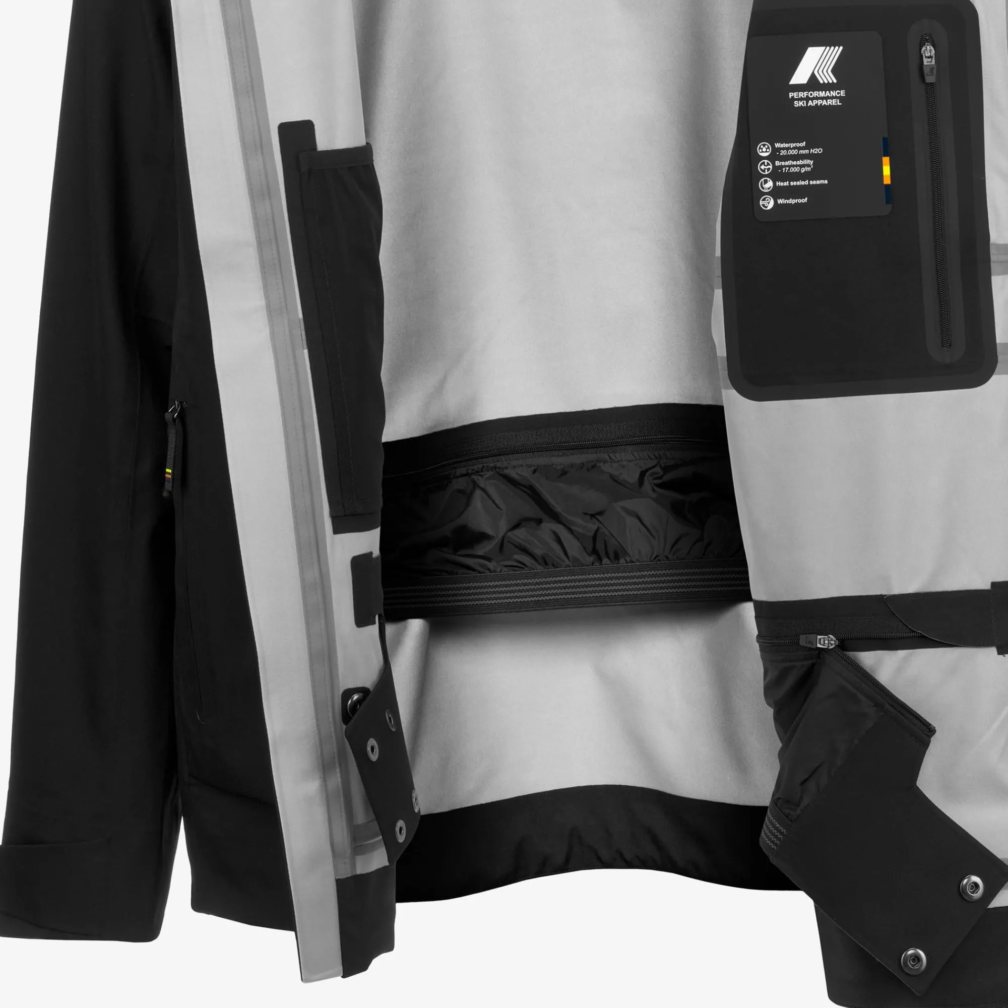 New K-Way BOZEL 3 LAYERS Blackpure