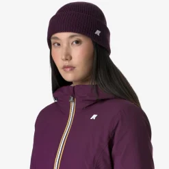 Clearance K-Way BRICE CARDIGAN STITCH WOOL Violetdkpurplemelange