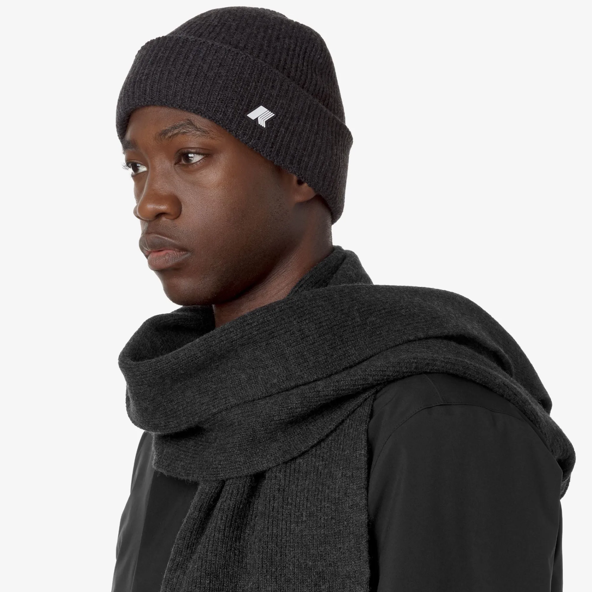 Hot K-Way BRICE CARDIGAN STITCH WOOL Blackpuremelange