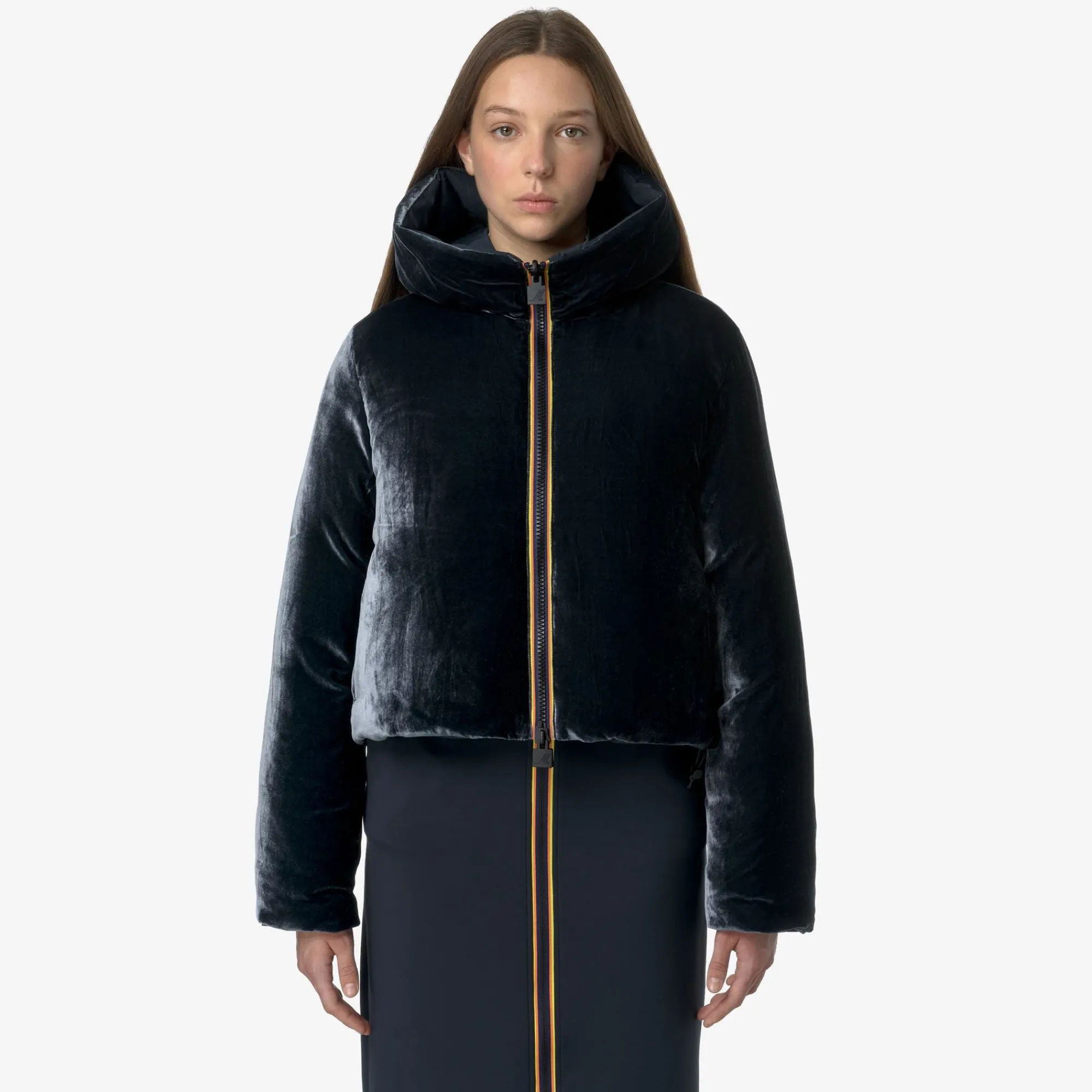 Hot K-Way BRIEN VELVET THERMO REVERSIBLE Blackash