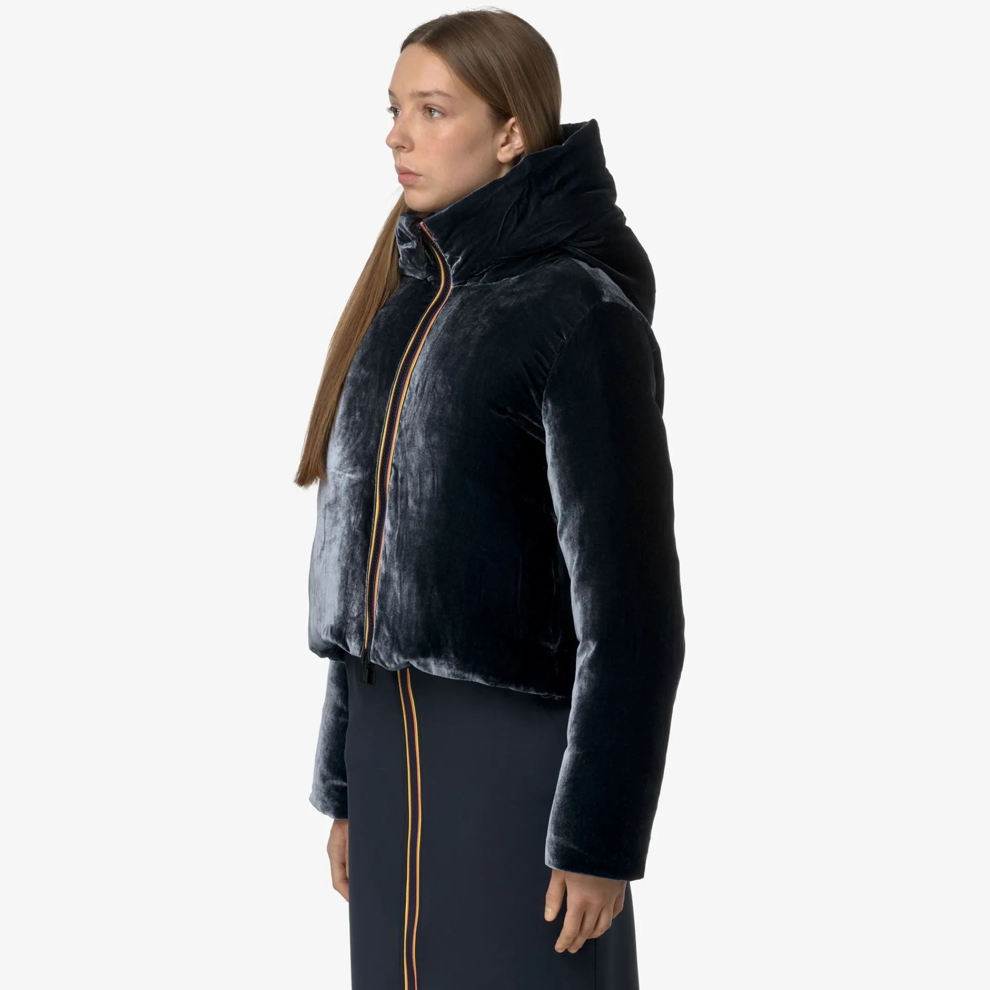 Hot K-Way BRIEN VELVET THERMO REVERSIBLE Blackash