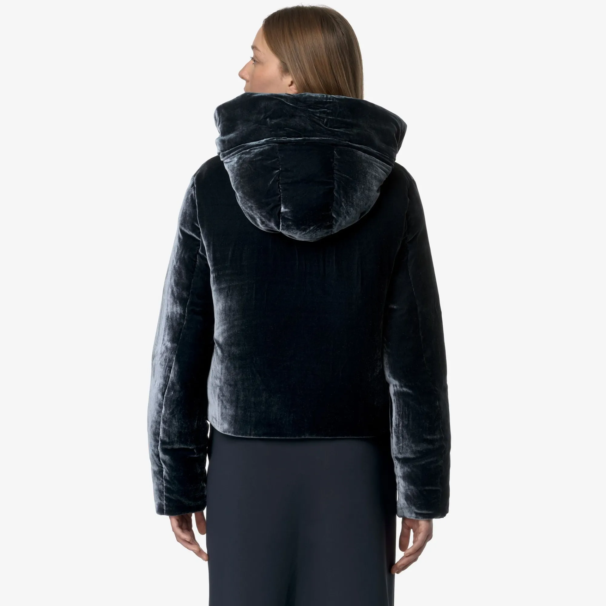 Hot K-Way BRIEN VELVET THERMO REVERSIBLE Blackash