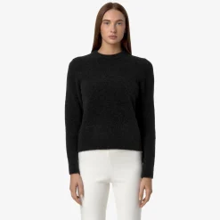 Online K-Way CLARISSE WOOL MERINO BOUCLE Blackgrey