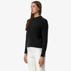 Online K-Way CLARISSE WOOL MERINO BOUCLE Blackgrey