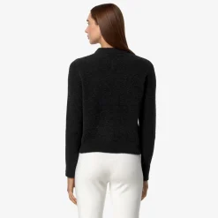 Online K-Way CLARISSE WOOL MERINO BOUCLE Blackgrey