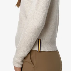 Outlet K-Way CLARISSE WOOL MERINO BOUCLE Beigemoonbeam