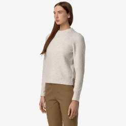 Outlet K-Way CLARISSE WOOL MERINO BOUCLE Beigemoonbeam