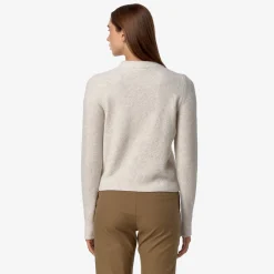 Outlet K-Way CLARISSE WOOL MERINO BOUCLE Beigemoonbeam