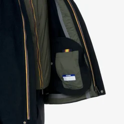 Hot K-Way CLAUDEL WOOLMARK Bluedepth-greenblackish