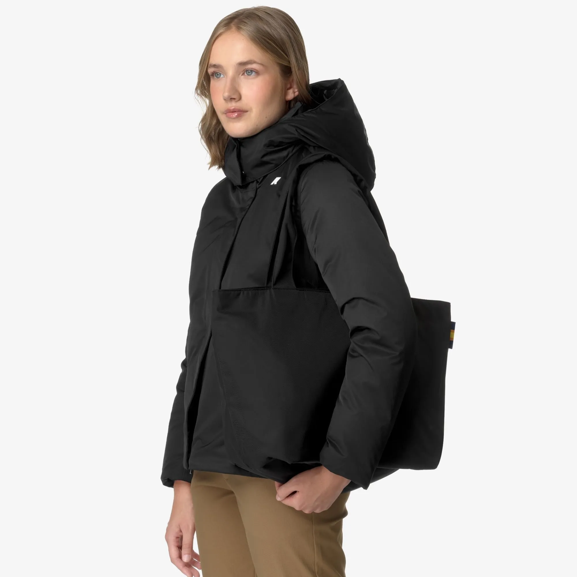 Outlet K-Way CLERE TWILL Blackpure-natural