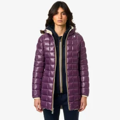 New K-Way DENISE ST THERMO REVERSIBLE Beigee-violetp