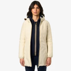 New K-Way DENISE ST THERMO REVERSIBLE Beigee-violetp