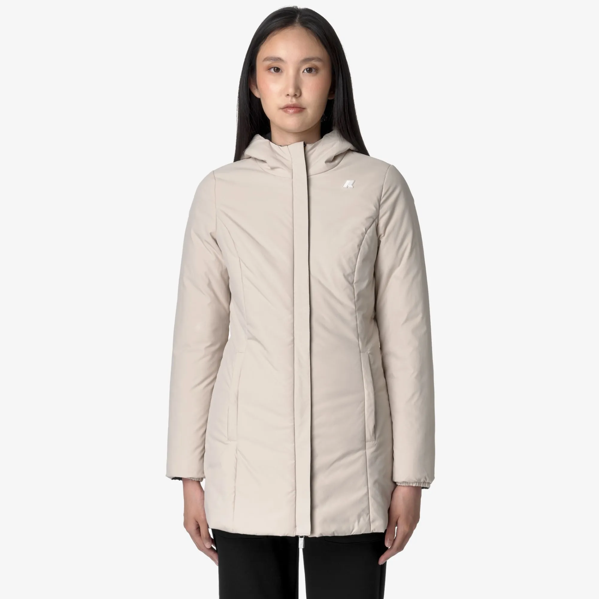 Best K-Way DENISE ST WARM REVERSIBLE Blackp-beigeg