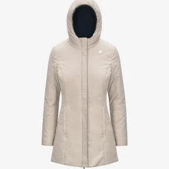 Outlet K-Way DENISE ST WARM REVERSIBLE Bluedepth-beigegrey