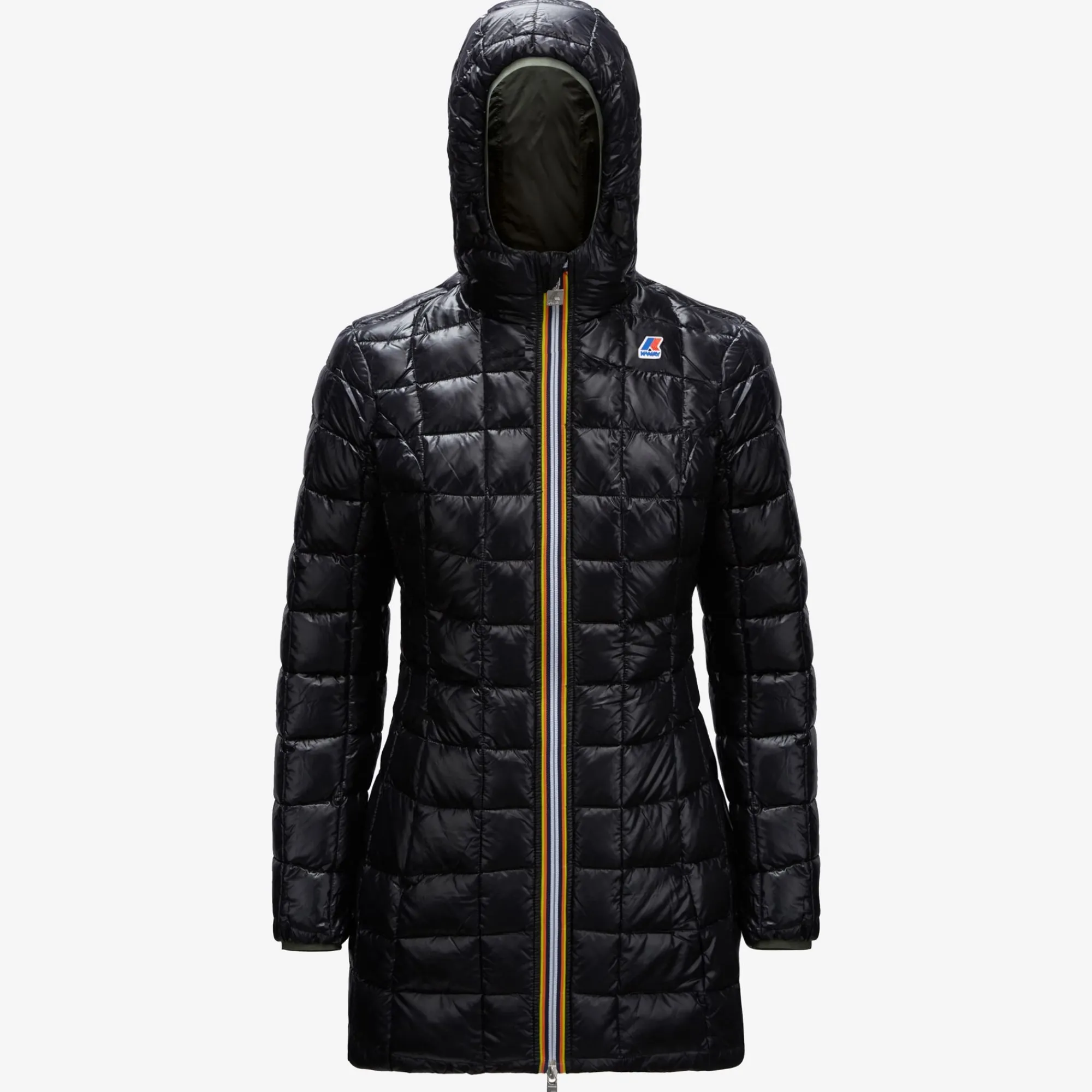 Discount K-Way DENISE THERMO PLUS.2 REVERSIBLE Greenblackish-blackpure