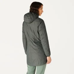 Discount K-Way DENISE THERMO PLUS.2 REVERSIBLE Greenblackish-blackpure