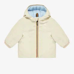 New K-Way E. JACK ST THERMO REVERSIBLE Beigeshortbread-azureltmarine