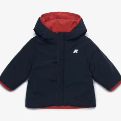 Hot K-Way E. JACK ST WARM REVERSIBLE Redp-blued