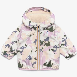 Sale K-Way E. LE VRAI 3.0 CLAUDINE ORSETTO GRAPHIC Ecru-camogirlpink