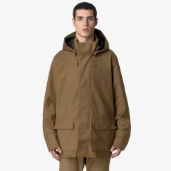 New K-Way ERHAL TECH WOOL BLEND Browncorda-bluedepth