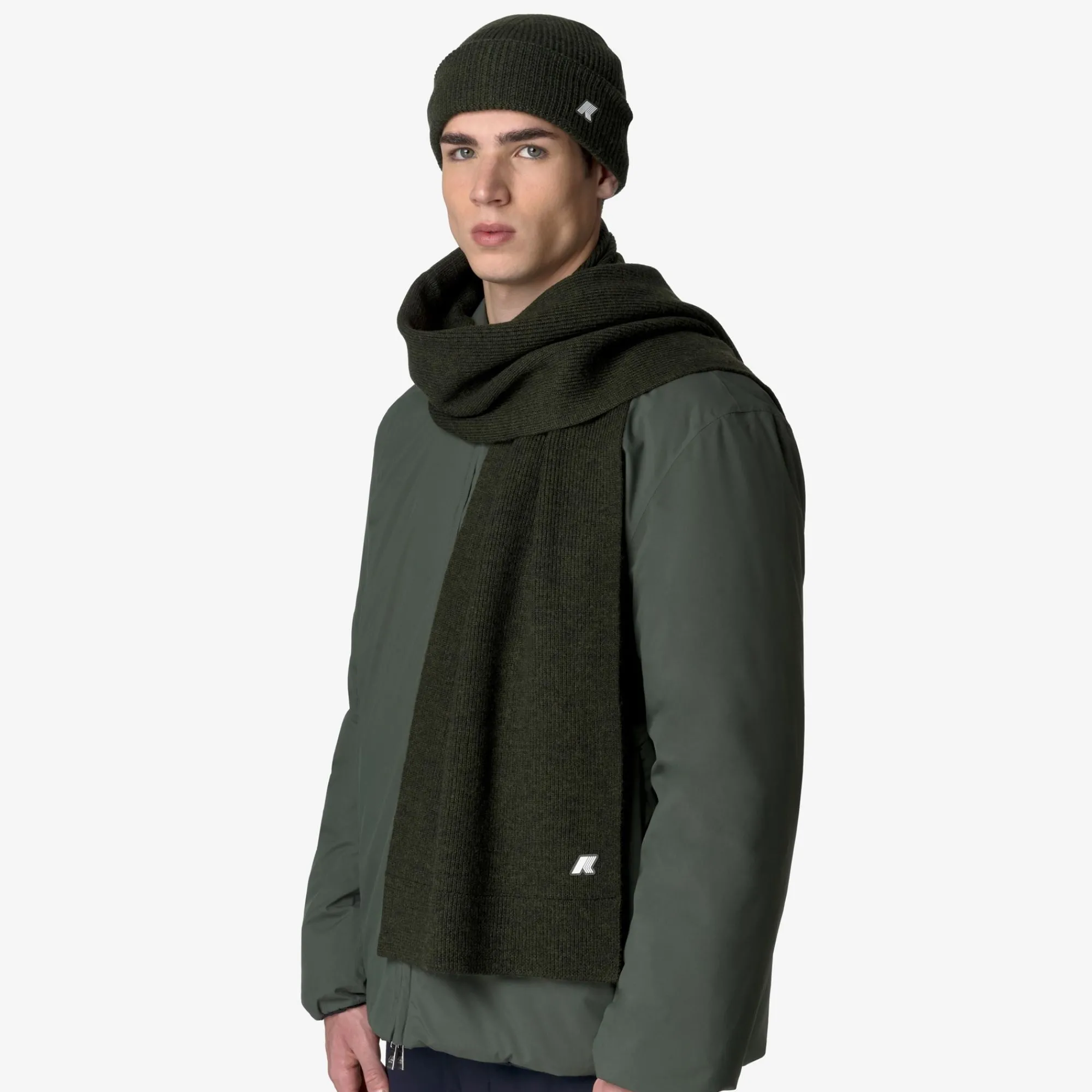 Sale K-Way ETIENNE CARDIGAN STITCH WOOL Greenblackishmelange