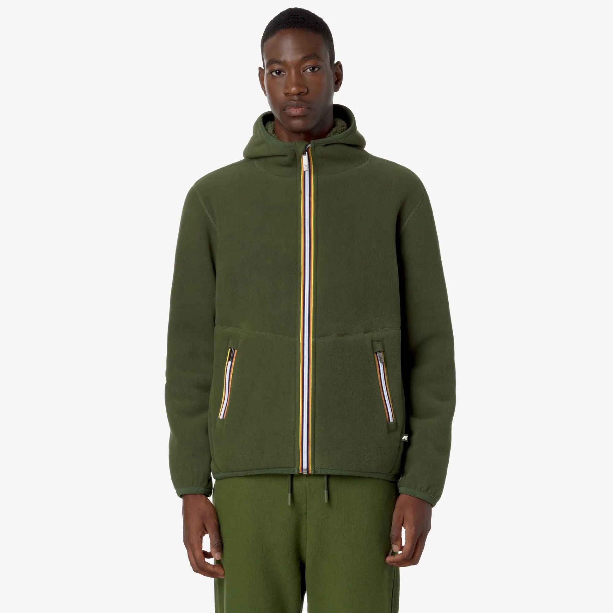 Hot K-Way JACK SHERPA POLAR REVERSIBLE Greenc-greenc