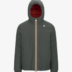 Hot K-Way JACK ST THERMO REVERSIBLE Greenblackish-redpompeian
