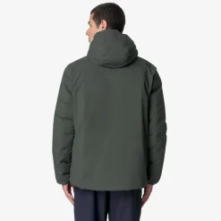 Hot K-Way JACK ST THERMO REVERSIBLE Greenblackish-redpompeian