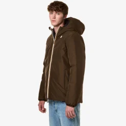 Discount K-Way JACK ST THERMO REVERSIBLE Brownm-beiget