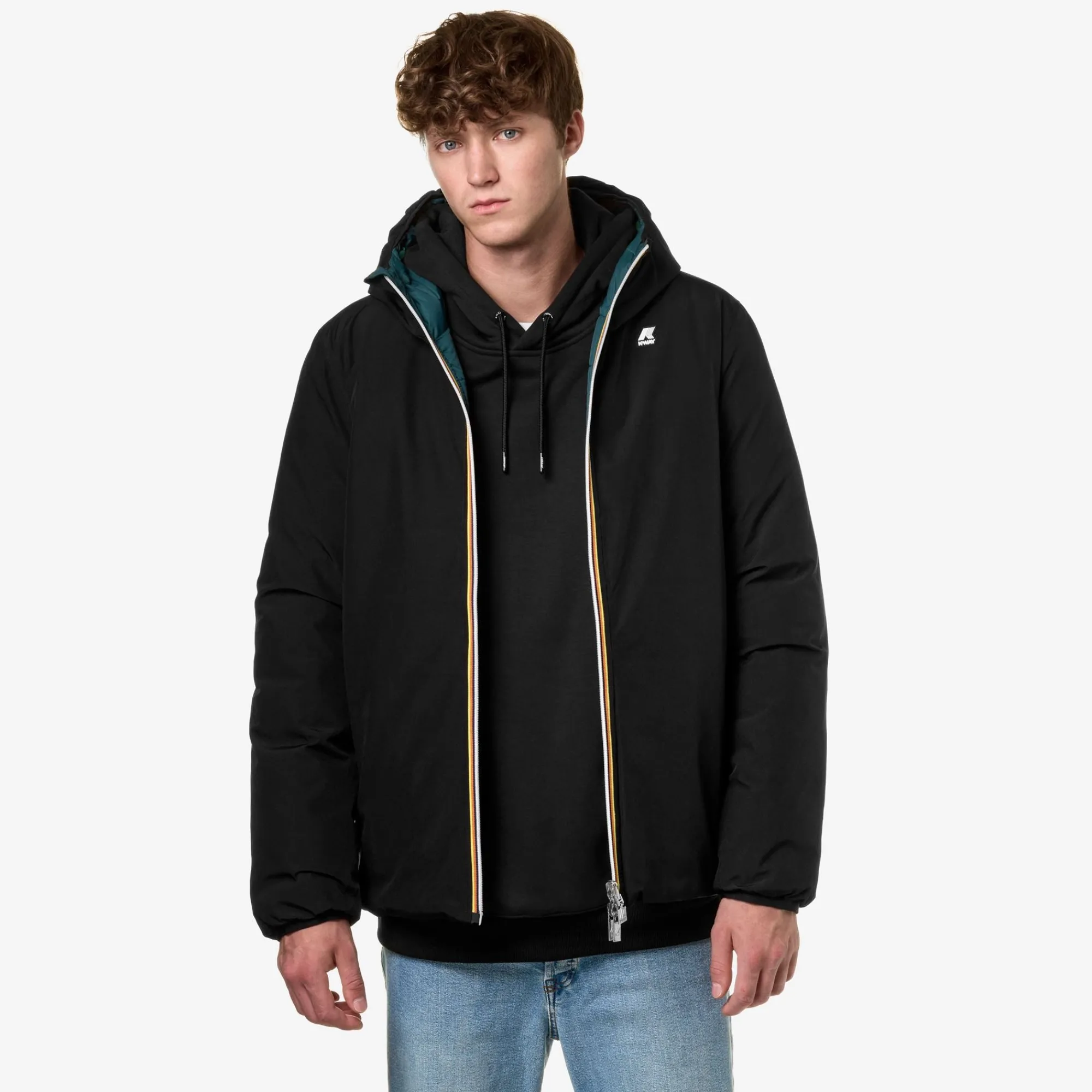 Sale K-Way JACK ST THERMO REVERSIBLE Blackp-greenp