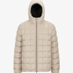 Outlet K-Way JACK ST THERMO REVERSIBLE Blackp-beigeg