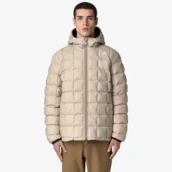 Outlet K-Way JACK ST THERMO REVERSIBLE Blackp-beigeg