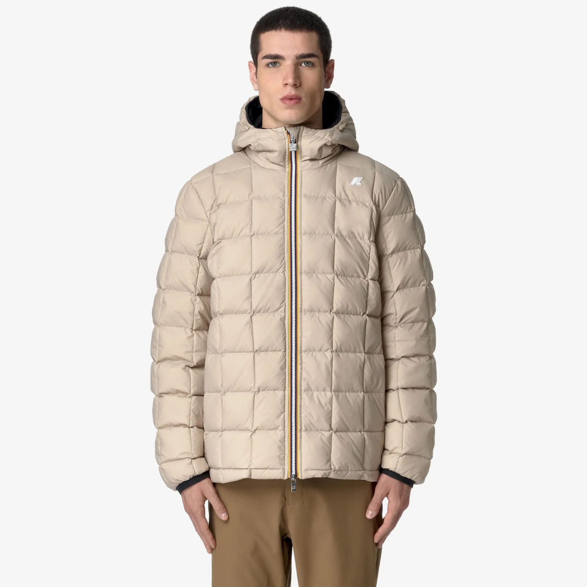 Outlet K-Way JACK ST THERMO REVERSIBLE Blackp-beigeg