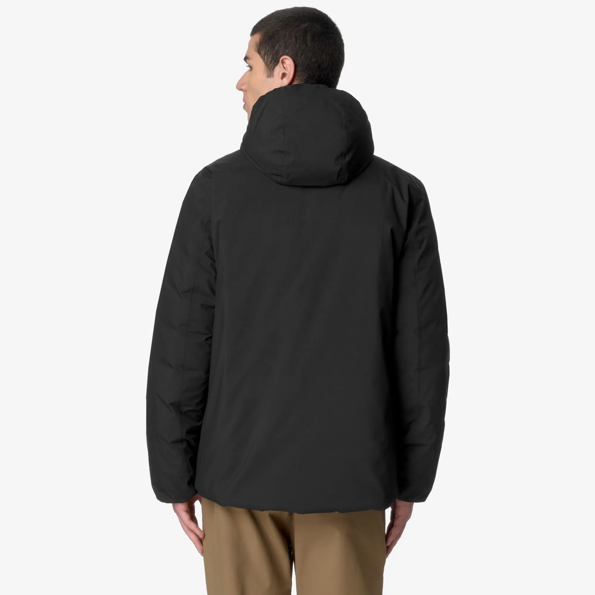 Outlet K-Way JACK ST THERMO REVERSIBLE Blackp-beigeg