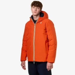 Discount K-Way JACK ST THERMO REVERSIBLE Orangep-beiget