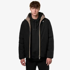 New K-Way JACK ST THERMO REVERSIBLE Blackp-beiget
