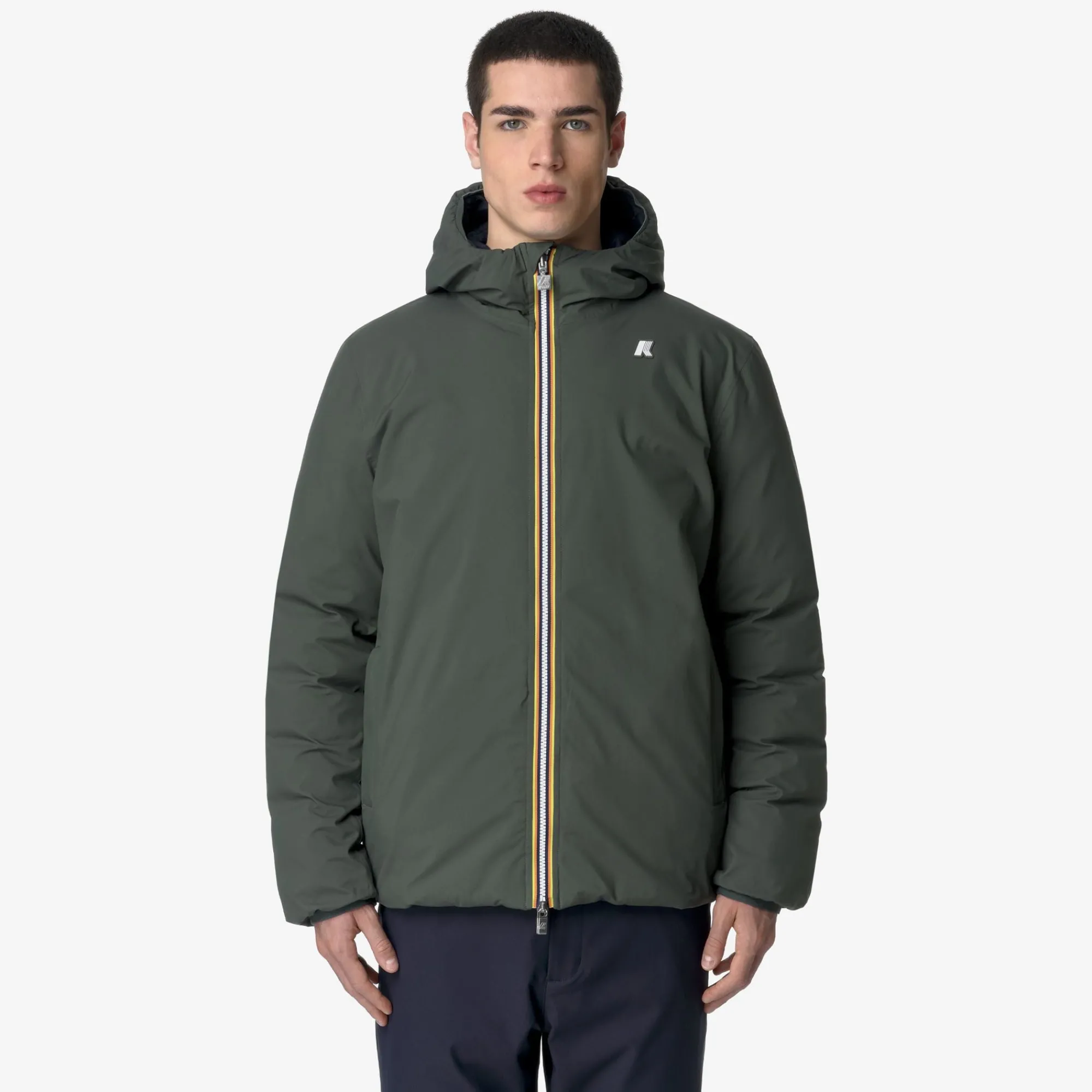 K-Way JACK ST THERMO REVERSIBLE Greenblackish-bluedepth