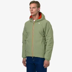 K-Way JACK ST WARM REVERSIBLE Greens-orangep
